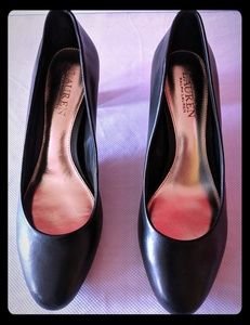 Ralph Lauren Black Leather Dress Shoes - 8B